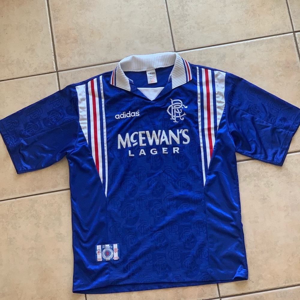 Authentic Adidas Rangers 1996 soccer jersey